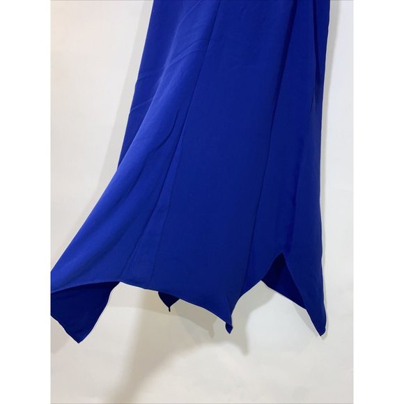 Amanda Uprichard Women’s Large Shift Dress Monty Blue Handkerchief Hem - Picture 5 of 6